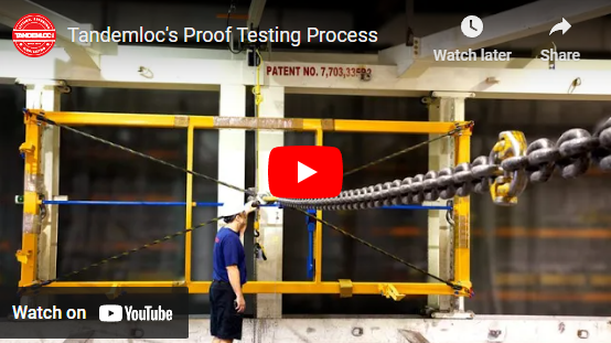 Screenshot of Tandemloc's Proof Testing Process YouTube video